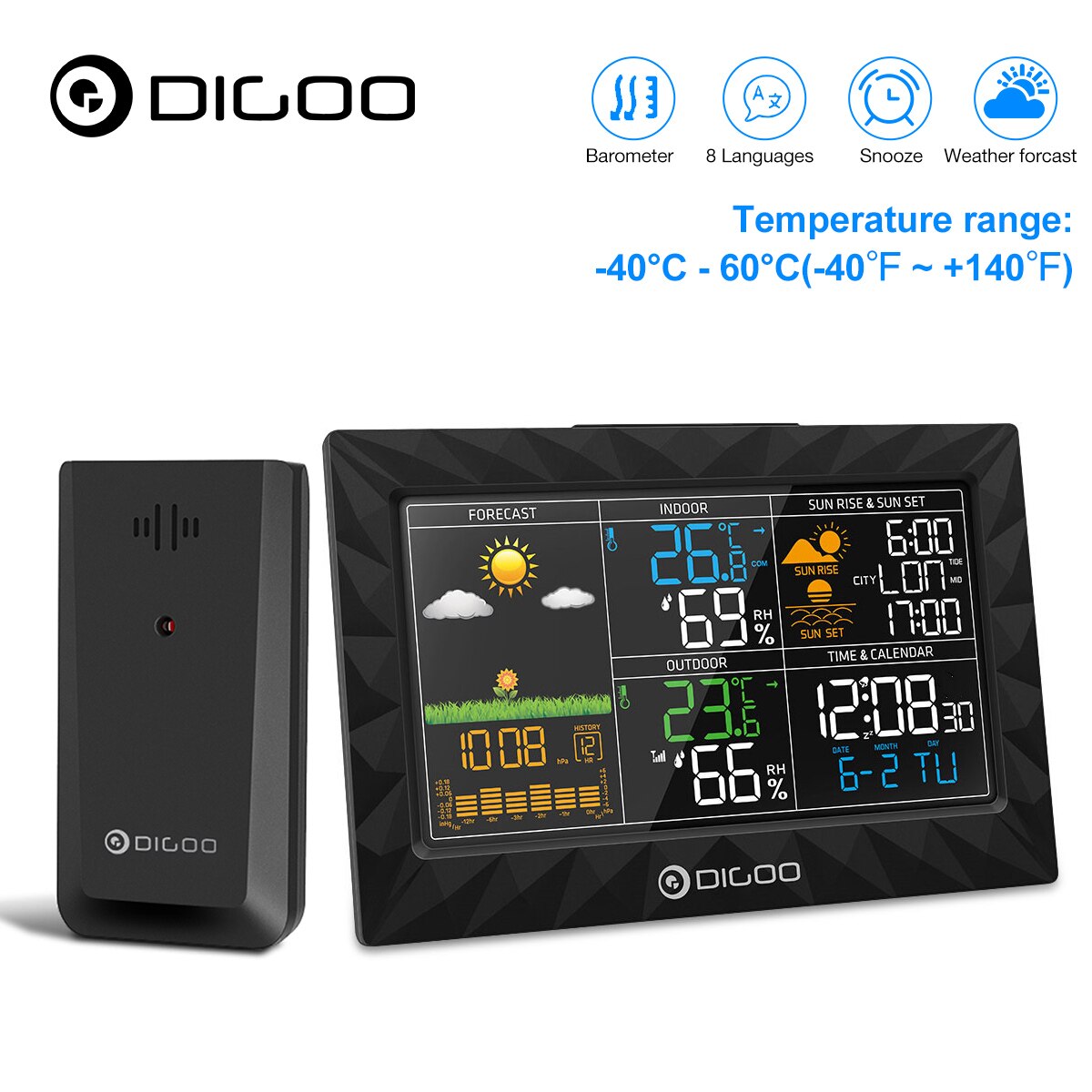 DIGOO DG-TH8988 LCD  µ   ϸ ޷..